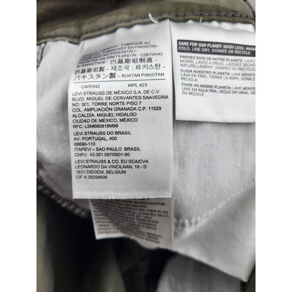 Levi's 711 Skinny Jeans Women 28 Green Camo White Tab Skinny Ankle Utility‎ - Picture 6 of 10